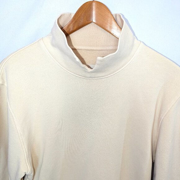 Citizens Of Humanity | Melina Cotton Mockneck Collared Sweatshirt Beige Cream XS - Picture 6 of 12